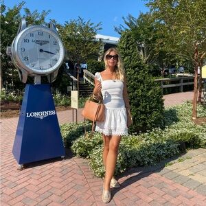 Peixoto White Lace Trim Top and Skirt Set